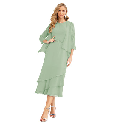 Sunnderly Chiffon Spring Mother of The Bride Dresses A-Line Plus Size for Women Formal Prom Gowns