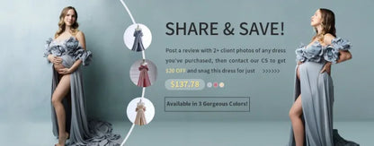 Stretchy Mesh Pearls Maternity Fitted Dress for Photoshoot SY0828