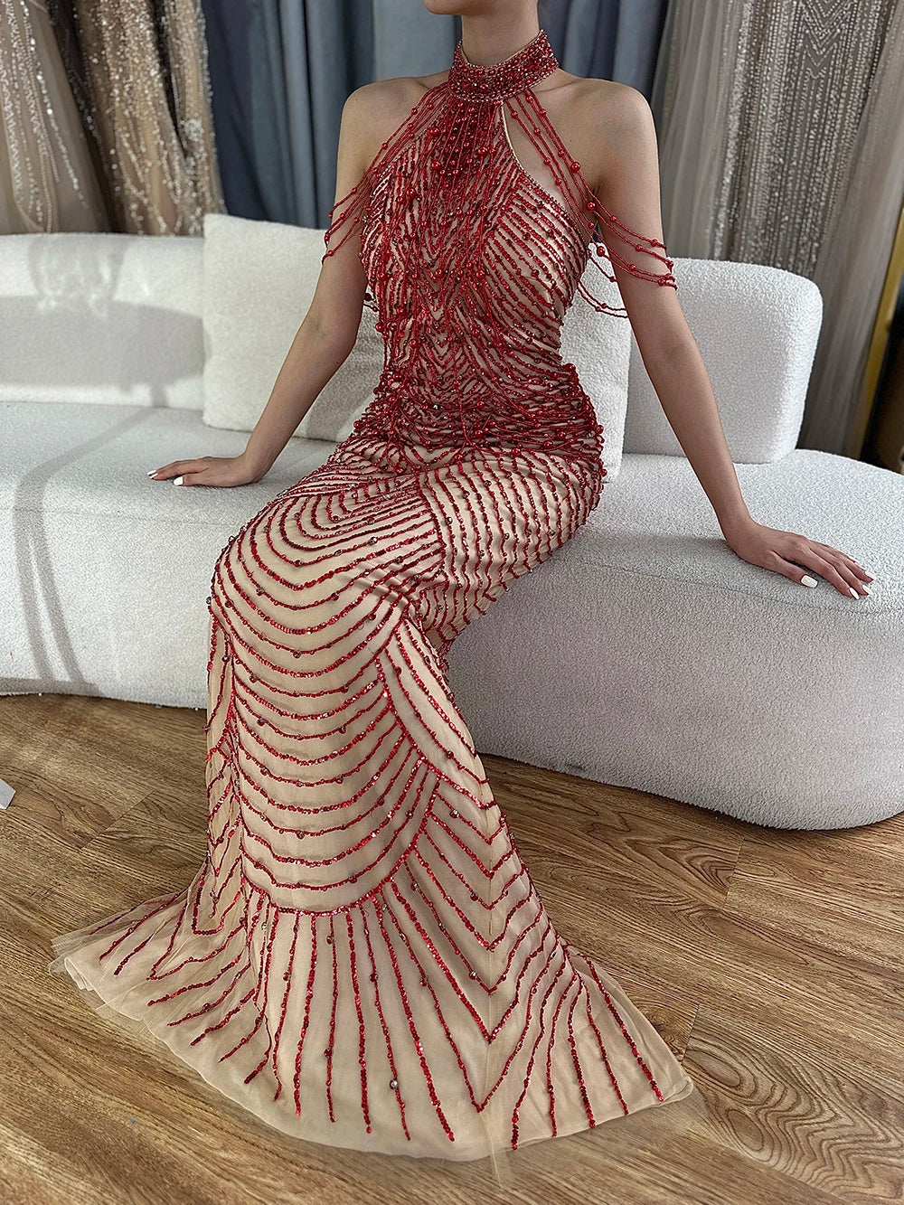 En oferta, sin devolución ni reembolso. Vestidos de noche elegantes y sexys de sirena LA6227