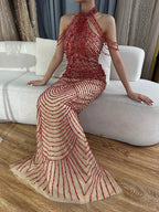 En oferta, sin devolución ni reembolso. Vestidos de noche elegantes y sexys de sirena LA6227