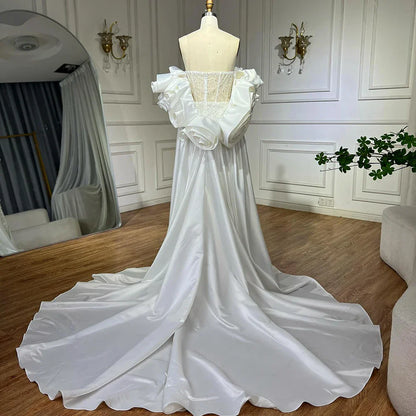 Vestido de noche largo estilo sirena con perlas y capa roja, ideal para ocasiones formales (2025, LA72585A) 