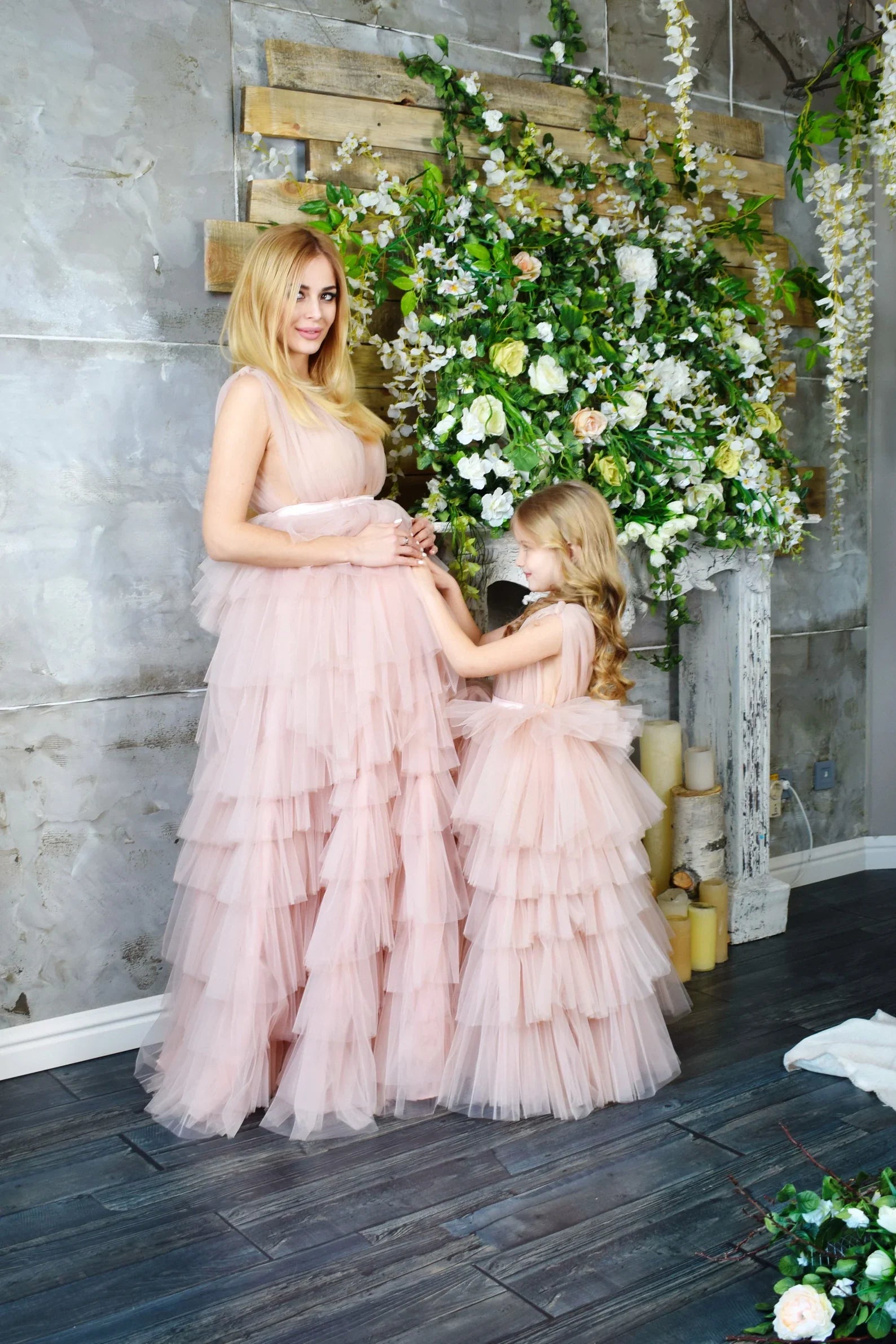 Hellblaues Umstandskleid für Babyparty SY019