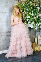 Hellblaues Umstandskleid für Babyparty SY019