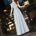 Elegant Sleeveless Slim Waist Evening Party Dresses 2023 New Fashion O-neck Prom Vestidos Sexy Wedding Party Dress-payinti