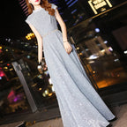 Elegant Sleeveless Slim Waist Evening Party Dresses 2023 New Fashion O-neck Prom Vestidos Sexy Wedding Party Dress-payinti
