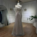 Vestido de noche árabe de sirena con un solo hombro, elegante y lujoso, con cuentas, para fiesta femenina, LA72365 