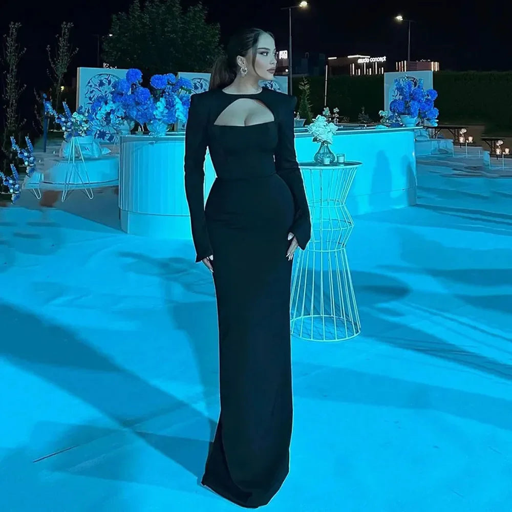 2025 Dubai Blue Satin Mermaid Black Luxury Arabic Lace up Evening Dresses Gowns for Women Wedding Party LA72416