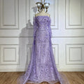 Elegante vestido de noche de lujo con flores 3D en color rosa y sobrefalda LA72641