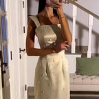 Arabisch Beige Elegante Meerjungfrau Knöchellangen Perlen Kristall Luxus Abendkleider Kleider Für Frauen Party LA71914 
