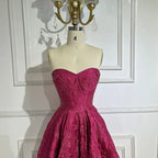 Arabic Fuchsia Elegant Evening Dresses 2025 Luxury Dubai A-Line Sleeveless Formal Dress Long Design LA70699