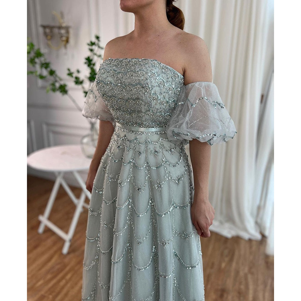Arabisch Rosa Elegante Meerjungfrau Sexy Trägerlosen Perlen Lange Abendkleider Für Frauen Hochzeit Party 2025 LA72130 