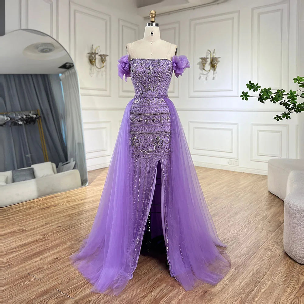 Karamellfarbenes Abendkleid für Damen, Hochzeitsfeier 2025, LA72603 