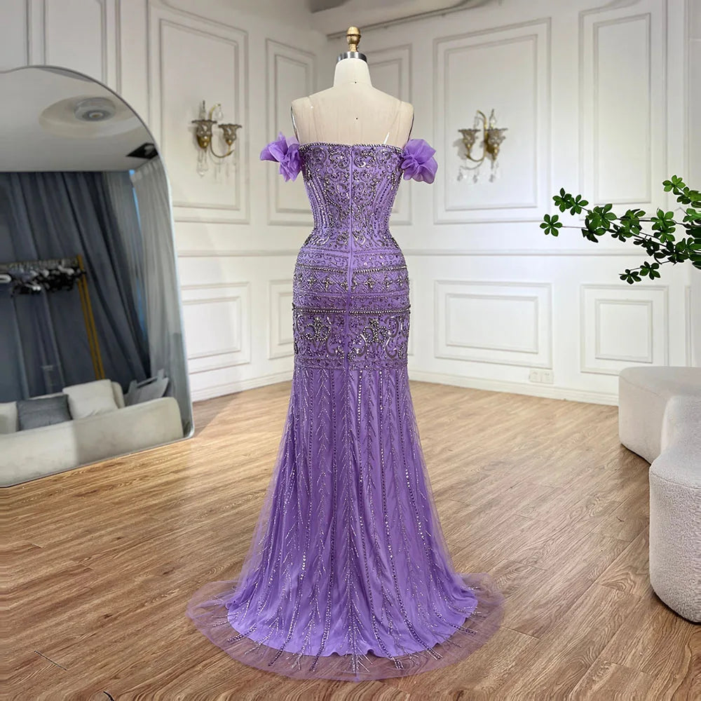 Karamellfarbenes Abendkleid für Damen, Hochzeitsfeier 2025, LA72603 