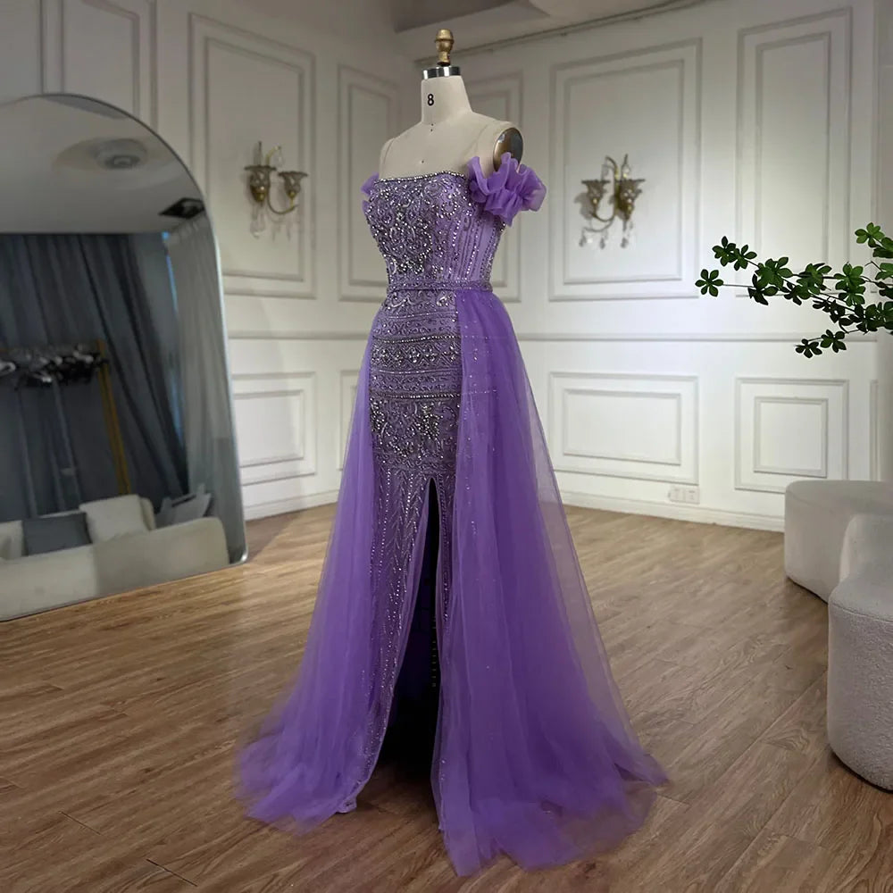 Karamellfarbenes Abendkleid für Damen, Hochzeitsfeier 2025, LA72603 