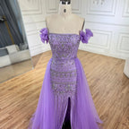 Karamellfarbenes Abendkleid für Damen, Hochzeitsfeier 2025, LA72603 
