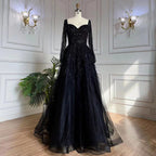 Arabic Luxury Beaded Handmade Feathers Evening Dress 2025 LA71468