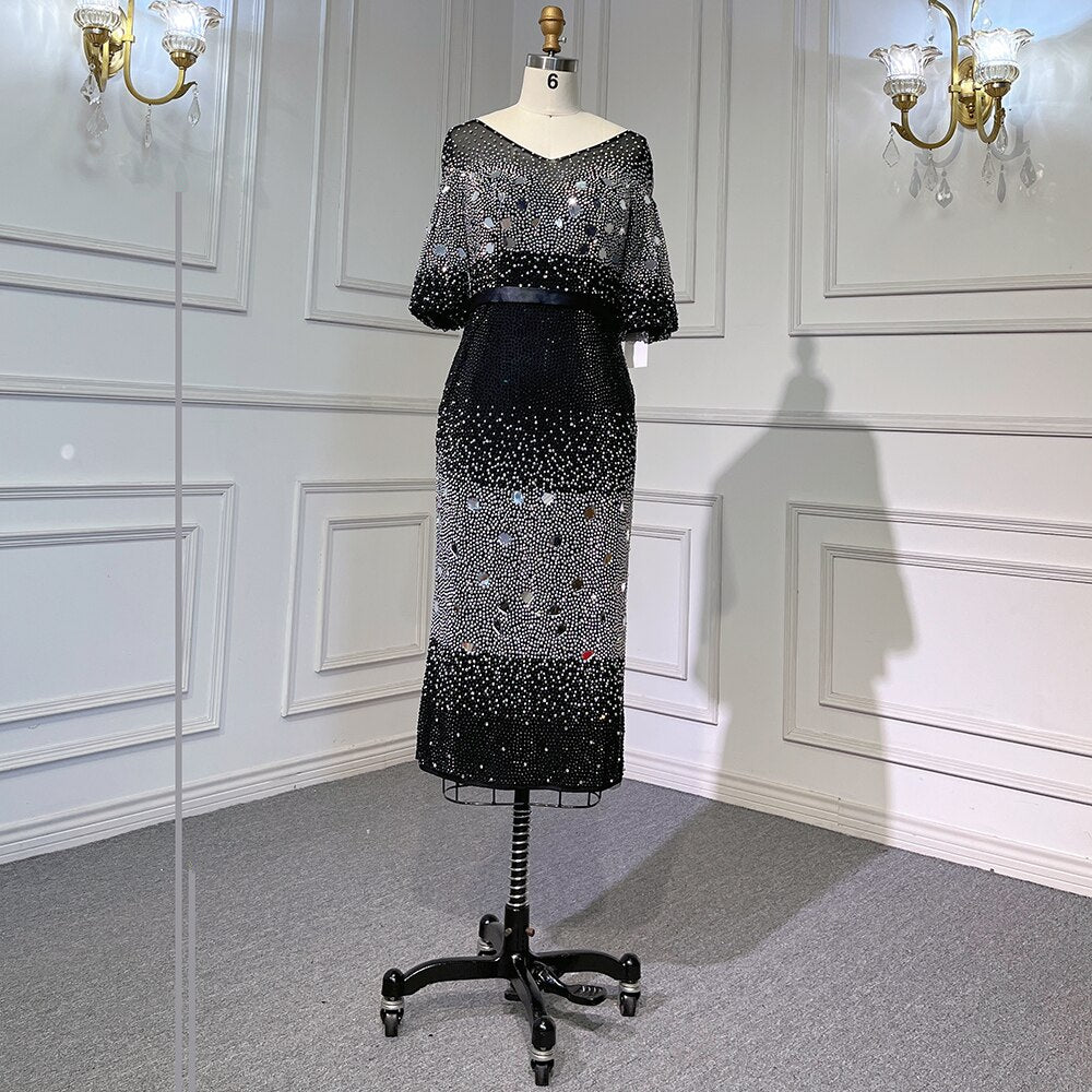 Black Mermaid Kralen Avond Jurken Elegante Luxe Enkelin 2025 Für Frauen Party LA71594 