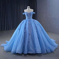 Vestido de novia Cenicienta azul elegante de lujo, vestido de novia 2025 HM231124 