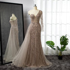 Vestido de noche azul sirena, sexy, elegante, de un solo hombro, con cuentas, de lujo, 2025, para mujer, fiesta, LA71629 