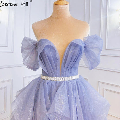 Vestidos de noche azules sencillos y sexys, corte en A, escote corazón, con cordones, para mujer, fiesta, LA71158 
