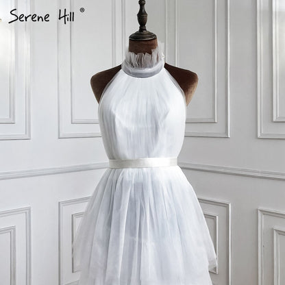 Zartrosa A-Linien-Abendkleid, ärmellos, gestuft, schlicht, knöchellang, formelles Kleid, Design 2025, LA70700 