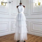 Zartrosa A-Linien-Abendkleid, ärmellos, gestuft, schlicht, knöchellang, formelles Kleid, Design 2025, LA70700 