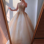 Vestido de noche de lujo estilo Dubái, corte A, con cuentas de cristal, sexy, con cordones, para mujer, para boda o fiesta, LA70232 