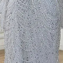 Vestido de noche árabe de sirena color piel con cuentas y falda desmontable para ocasiones formales 2025 LA72243A 