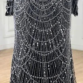 Vestido de noche árabe de sirena color piel con cuentas y falda desmontable para ocasiones formales 2025 LA72243A 