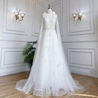 Luxury Evening Dress with Cape Sleeve Long LA71803