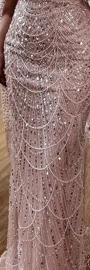 Elegant Off the Shoulder Mermaid Luxury Dubai Evening Dress for Party LA72243