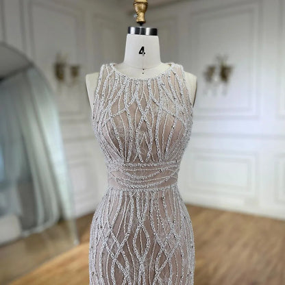 Elegantes schwarz-weißes Midi-Abendkleid mit Federn LA72076 