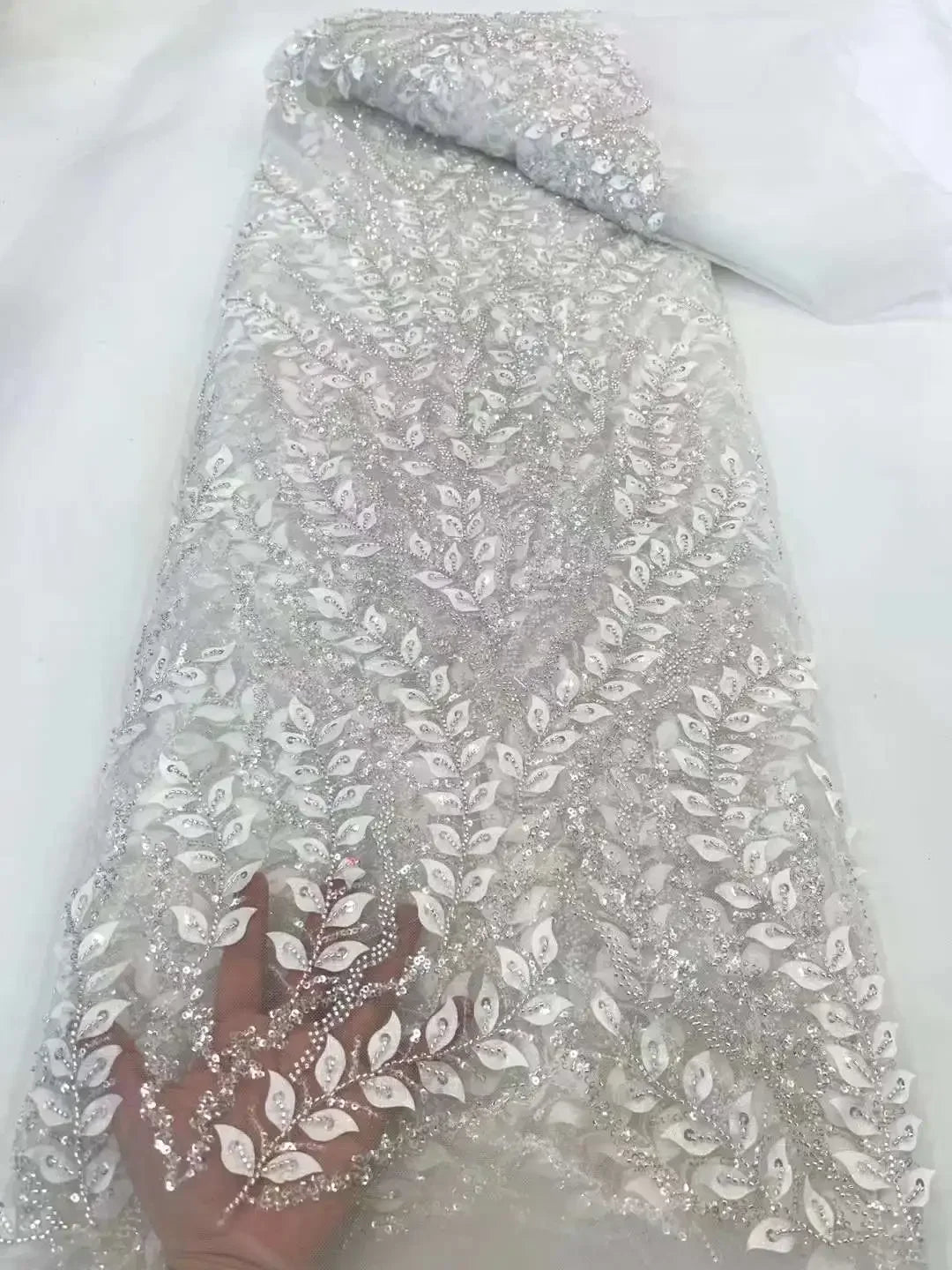 Gray One Shoulder Lace Up Beaded Luxury Ball Gown Bride Gowns Wedding Dress 2025 High End Custom Made HM231074