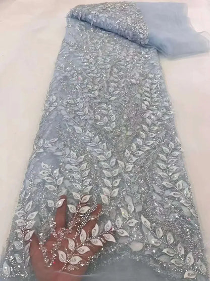 Vestido de novia gris de un solo hombro con encaje y cuentas, de lujo, 2025, de alta gama, hecho a medida, HM231074 
