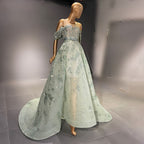 Green A-Line Beaded Evening Dresses Gowns 2025 Luxury Sexy Elegant For Women Party LA71536
