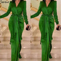Vestidos de noche sencillos de satén verde, corte sirena, elegantes, para mujer, para boda, fiesta, LA71275 