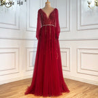 Vestidos de noche grises de lujo, corte A, sexys, con cuentas de diamantes, elegantes, para mujer, para fiesta, LA70788 