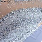 Grau Weiß Meerjungfrau Hochzeit Kleider 2025 Luxus Perlen Rüschen Elegante Braut Kleider HM67295 Nach Maß 