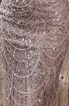 Hijab Muslim Nude A Line Long Cape Hijab Luxury Dubai Evening Dresses Gowns 2025 For Women Wedding Party LA72032B