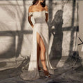 Ivroy Meerjungfrau Sexy Abendkleider Kleider Pailletten Elegante Luxus High Split 2025 Für Frau Party LA71698