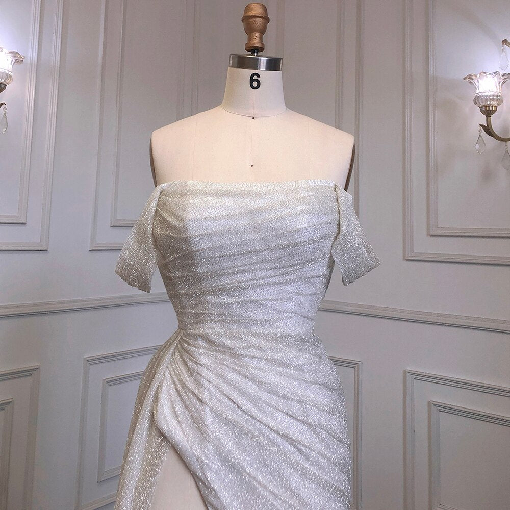 Ivroy Meerjungfrau Sexy Abendkleider Kleider Pailletten Elegante Luxus High Split 2025 Für Frau Party LA71698
