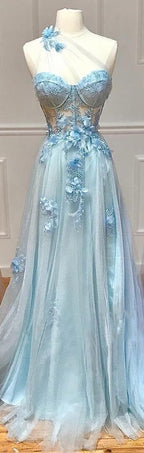 Lilac One Shoulder Split Long 2025 Flower Graduation School Party Kleid Promi-Abschlussballkleider LA71881 