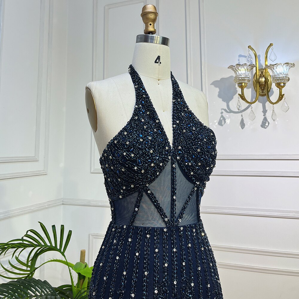 Lila Sexy Meerjungfrau Halfter Off Schulter Kurze Abendkleider Luxus Perlen Feder Mini Kleider 2025 Für Frauen Party LA72037 