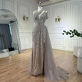 Luxus Perlen Karamell Abendkleider Elegante Lange Arabische Prom Formale Kleider für Frauen Hochzeit Party 2025 LA71778A
