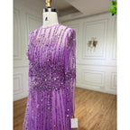 Muslim A Line Beaded Luxury Arabic Evening Dresses Gowns 2025 For Women Wedding Party LA71907