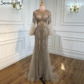 Muslim Caramel Evening Dresses Gowns Luxury Beading Elegant Mermaid 2025 For Women Party LA70289