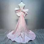 Pink Classic Mermaid Evening Dresses Open Split with Skirt 2025 Dubai Formal Gowns for Women Party LA72111