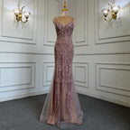 Vestido de noche rosa con falda desmontable, corte sirena, elegante, de lujo, con cuentas, para mujer, fiesta, LA71363 