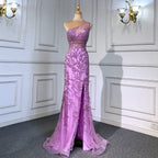 Pink High Split Mermaid Evening Dresses Gowns 2025 Luxury Beaded Elegant For Women Party LA71582