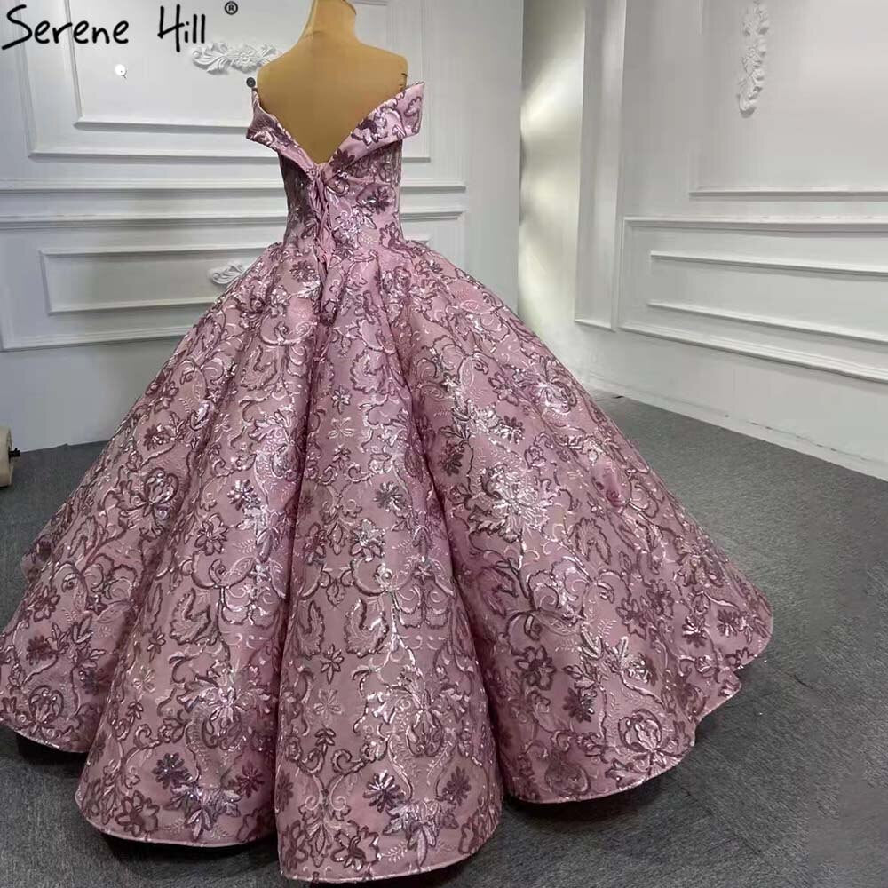 Rosa Luxus Brautkleider Kleider 2025 Stickerei Lace Up Brautkleider HM66590 Nach Maß 